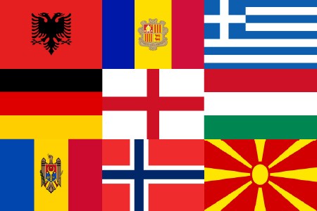Guess European Country Flags Quiz Game