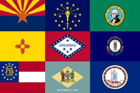 Guess US State Flags Quiz Game